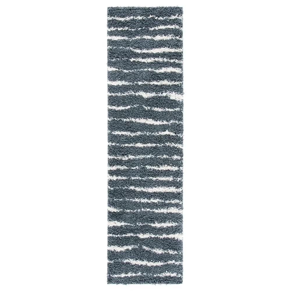 Safavieh Venus Shag 2'2" x 6' Dark Grey and Ivory Runner