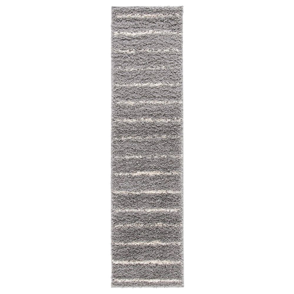 Safavieh Venus Shag VNS604J 2'2" x 8' Grey and Ivory Runner