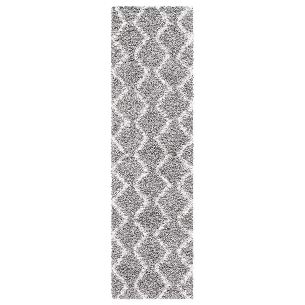 Safavieh Venus Shag VNS680J 2'2" x 8' Grey and Ivory Runner