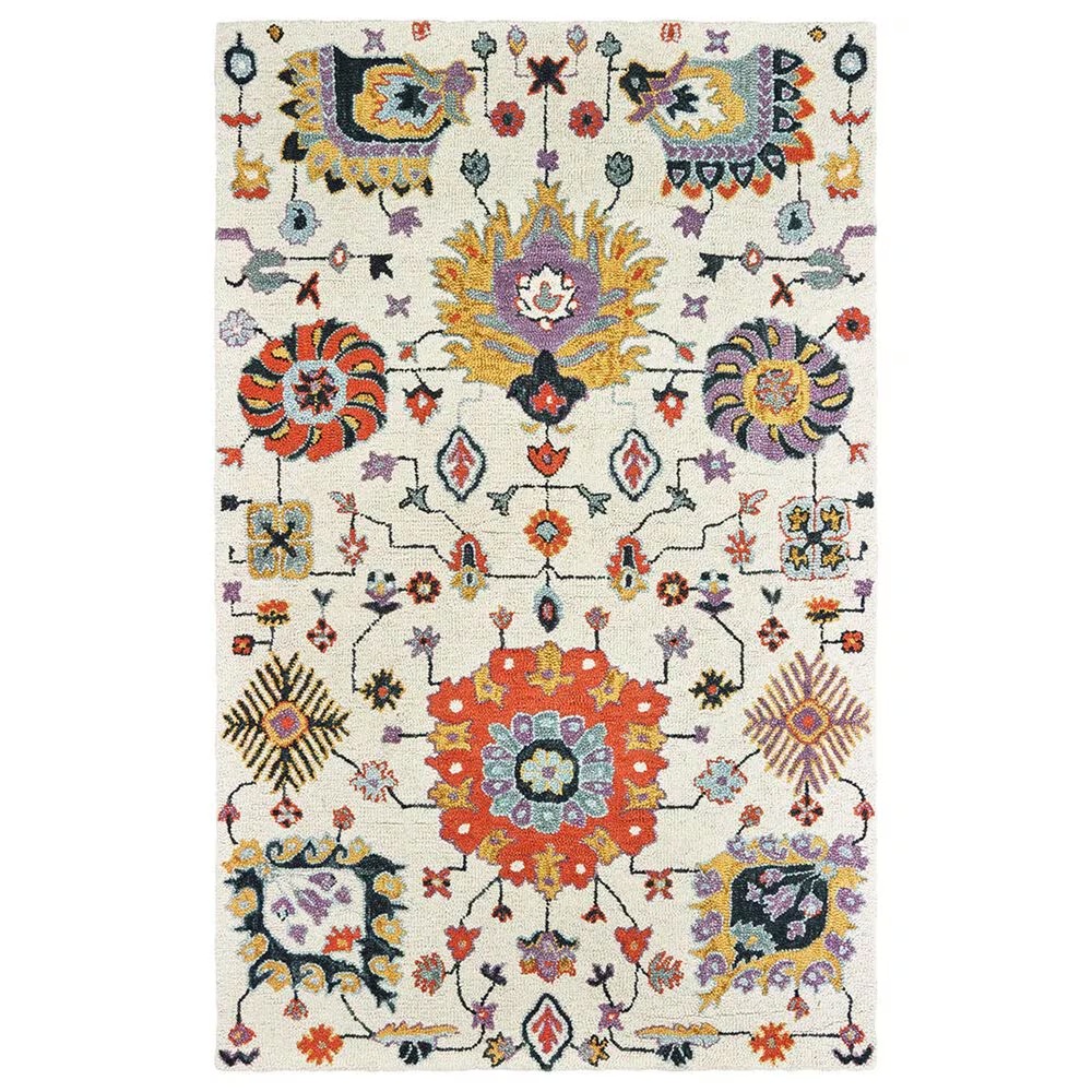 Oriental Weavers Zahra 75502 10' x 13' Ivory and Orange Area Rug