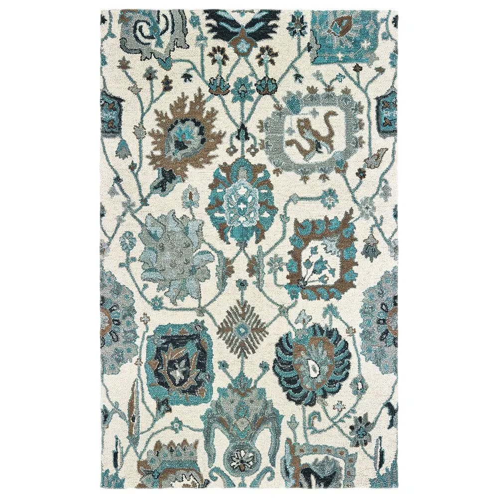 Oriental Weavers Zahra 75503 10' x 13' Ivory and Blue Area Rug