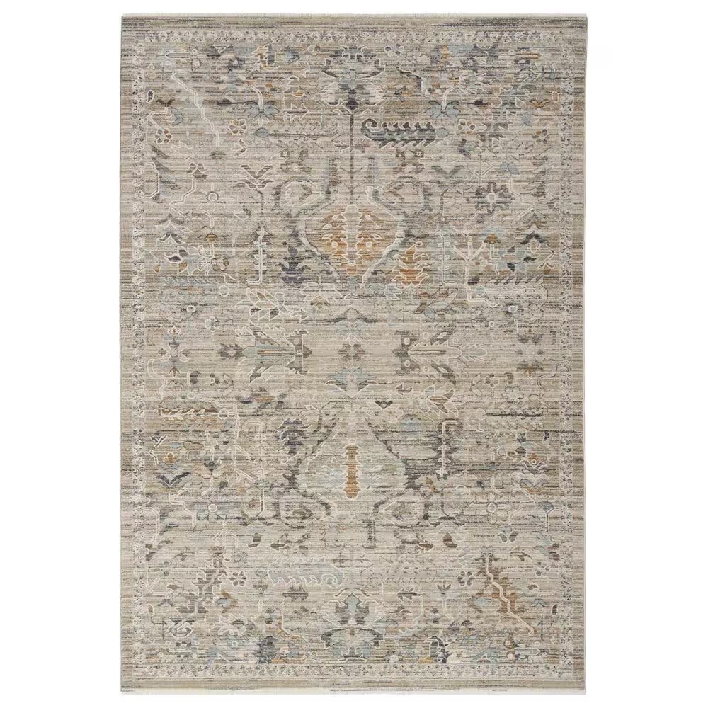 Nourison Lynx LNX02 9'10" x 13'6" Ivory and Taupe Area Rug