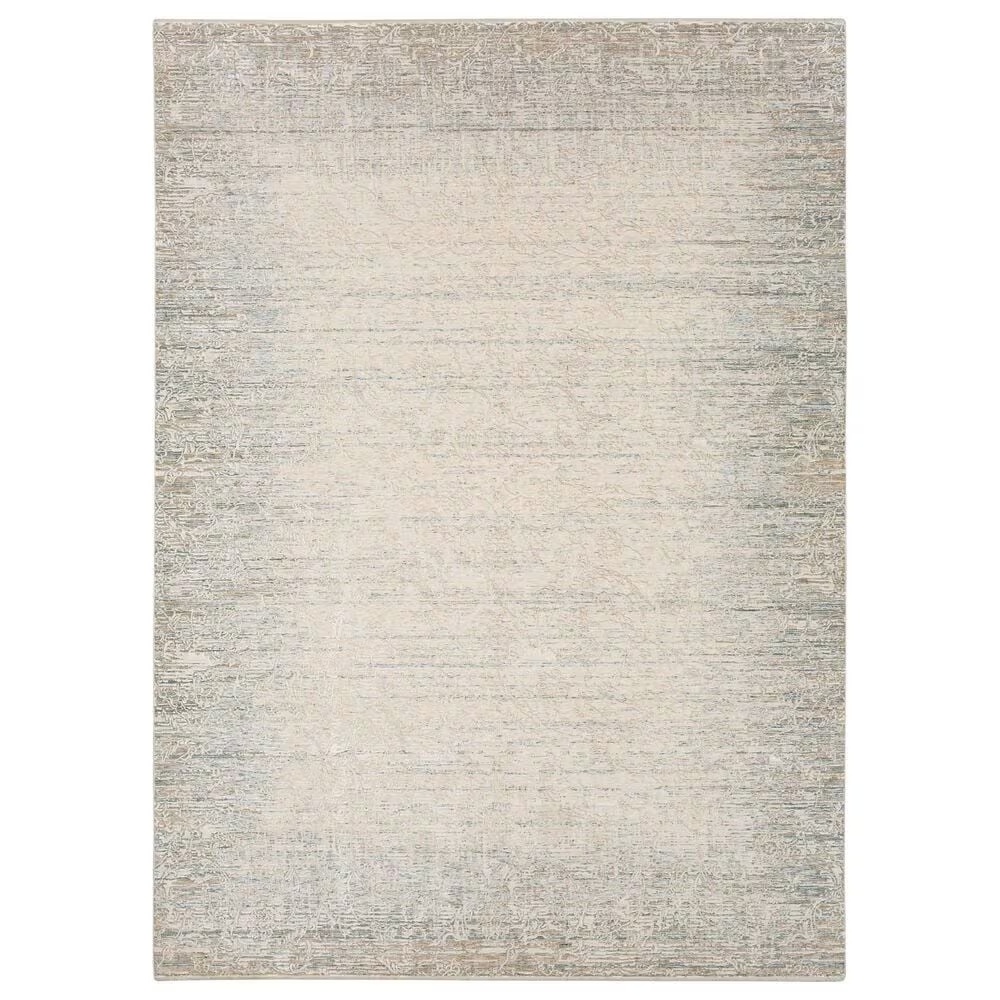 Karastan Solitude Mandawa 7'10" x 10'3" Cream Dark Grey Area Rug