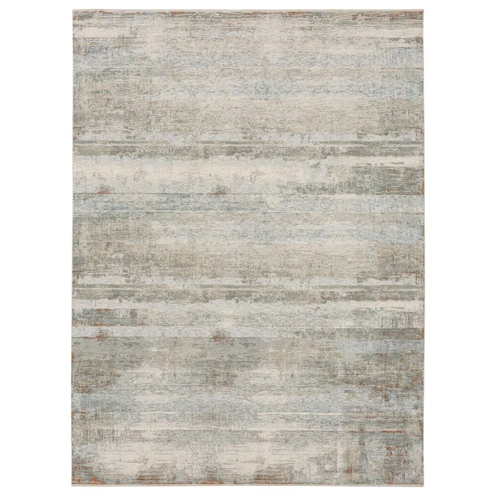 Karastan Solitude Silk Road 2'7" x 7'3" Cream Dark Grey Runner
