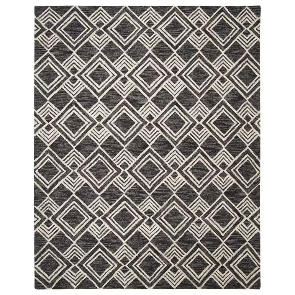 Safavieh Micro-Loop MLP154H 8' x 10' Charcoal and Ivory Area Rug