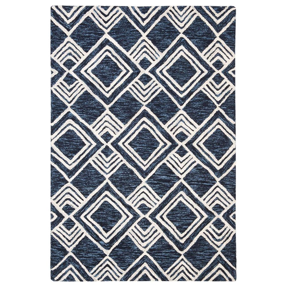 Safavieh Micro-Loop MLP154N 4' x 6' Navy and Ivory Area Rug