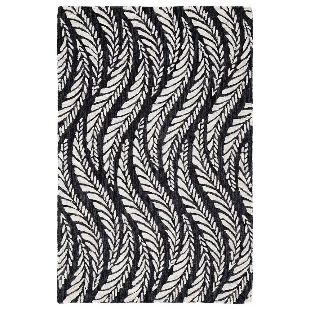 Safavieh Micro-Loop MLP170H 4' x 6' Charcoal and Ivory Area Rug