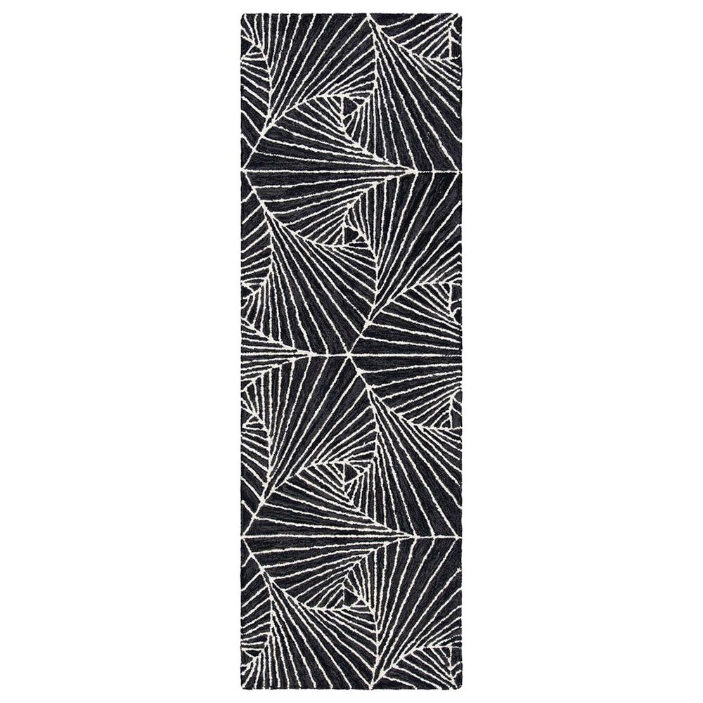 Safavieh Micro-Loop MLP174H 2'3" x 8' Charcoal and Ivory Runner