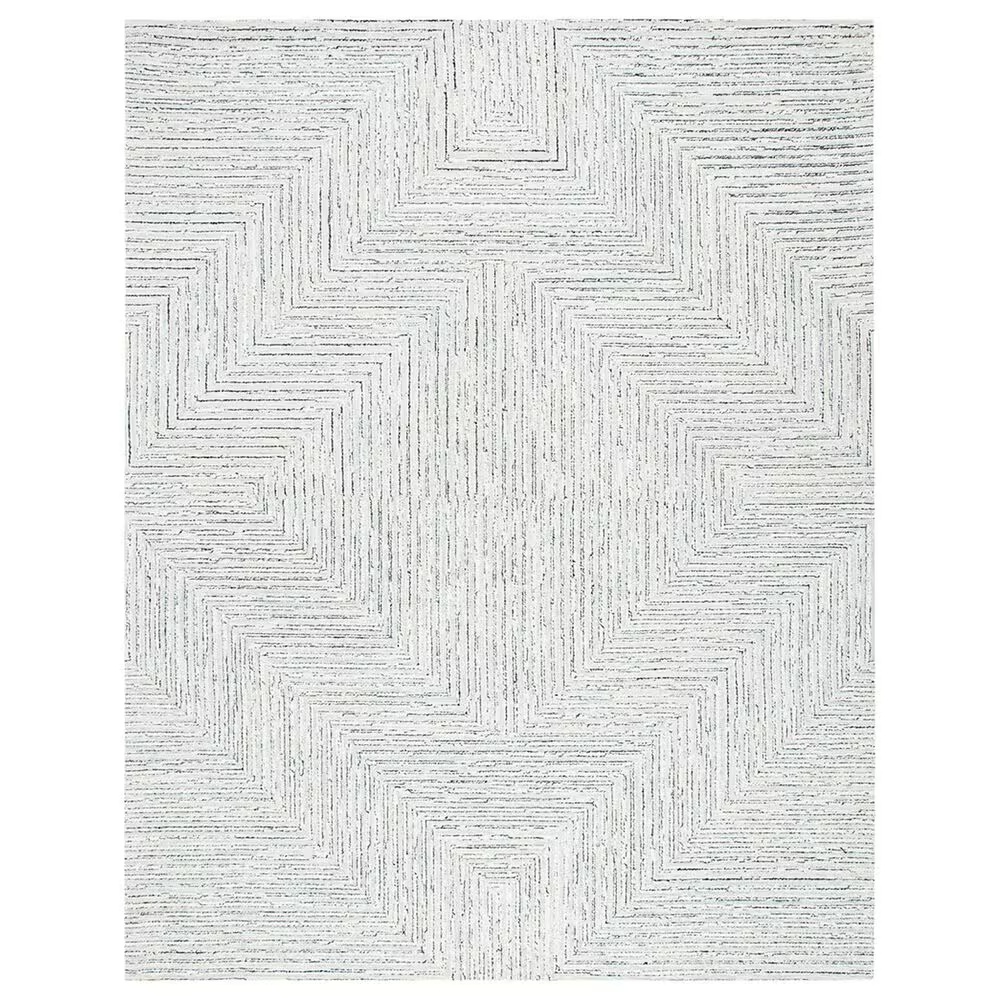 Safavieh Micro-Loop MLP176F 8' x 10' Light Grey and Ivory Area Rug