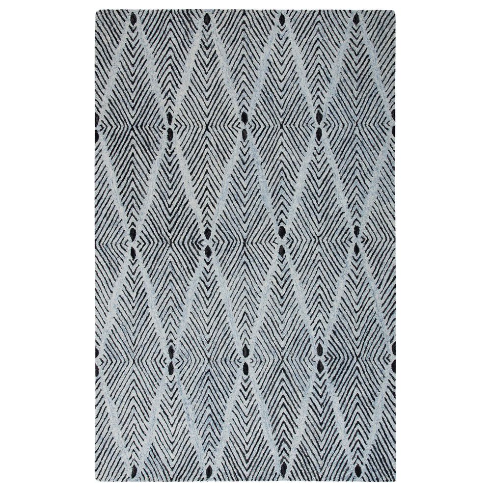 Safavieh Micro-Loop 8' x 10' Light Blue and Charcoal Area Rug