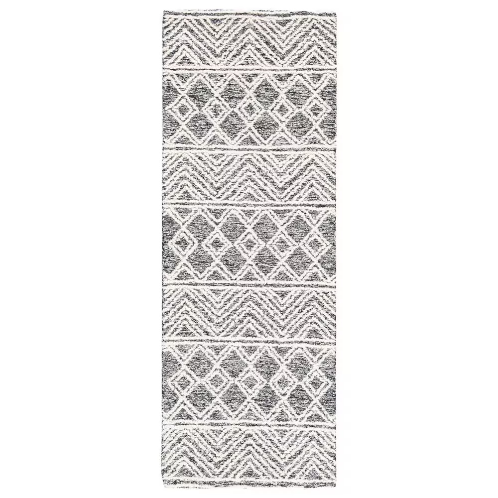 Safavieh Micro-Loop 2'3" x 7' Ivory and Black Runner