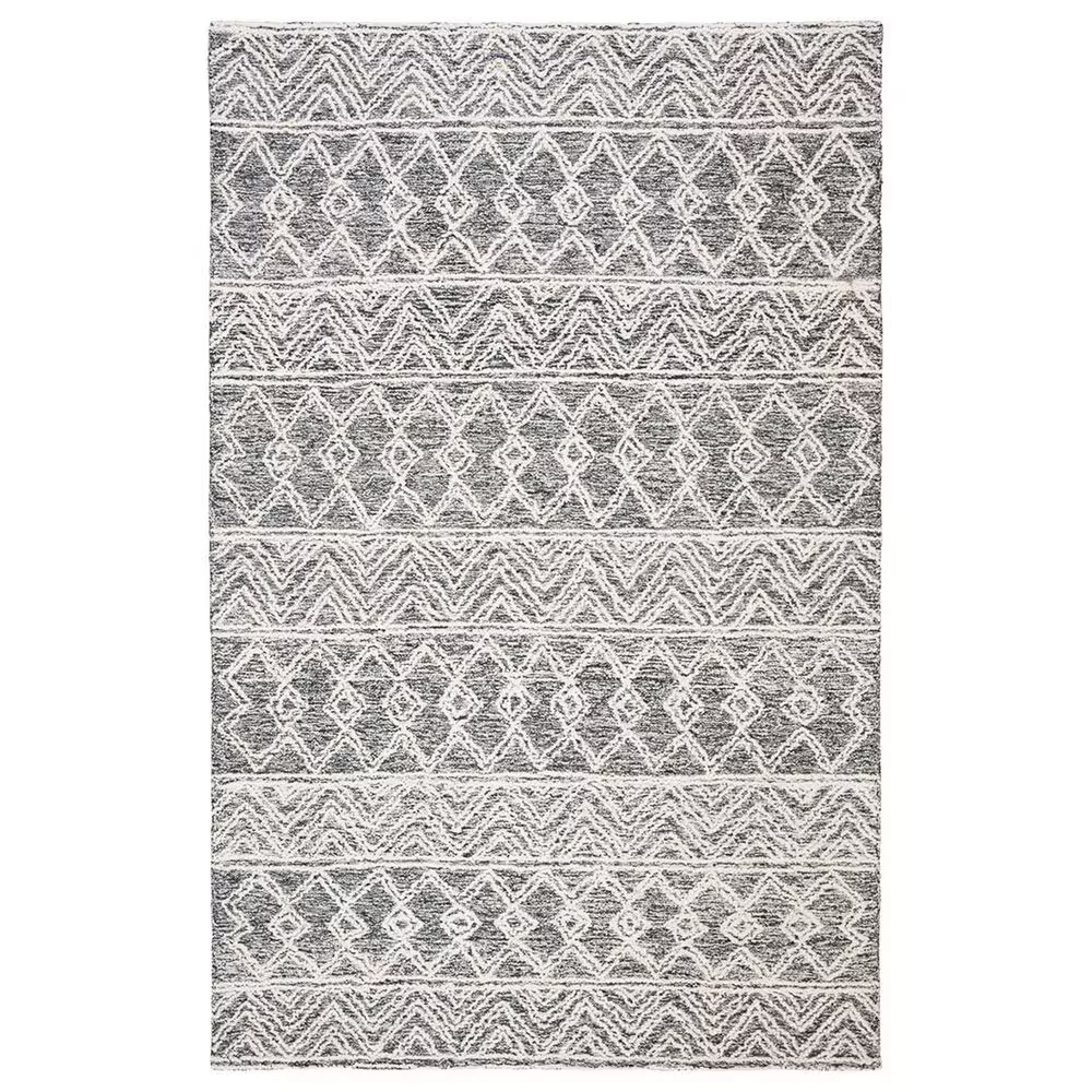 Safavieh Micro-Loop MLP203A 5' x 8' Ivory and Black Area Rug