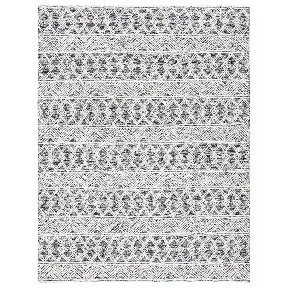 Safavieh Micro-Loop MLP203A 8' x 10' Ivory and Black Area Rug