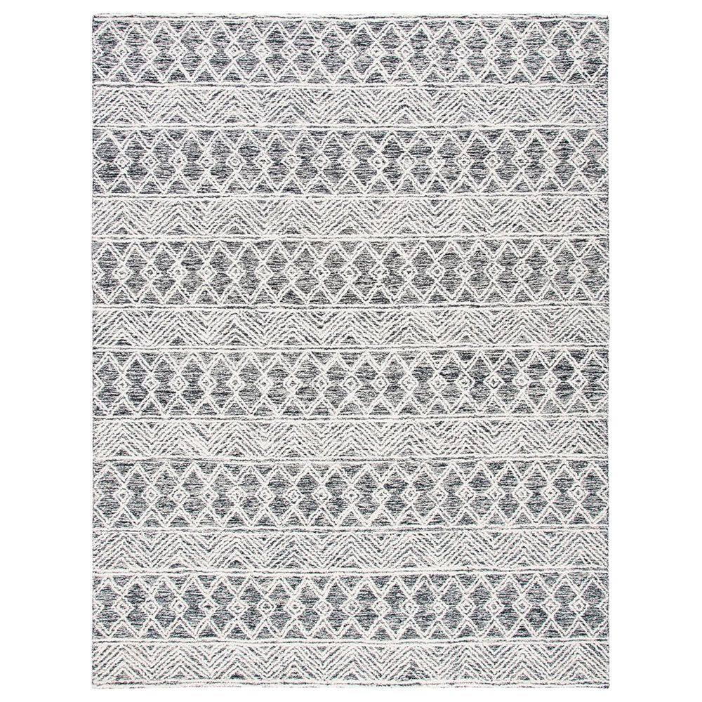Safavieh Micro-Loop MLP203A 9' x 12' Ivory and Black Area Rug