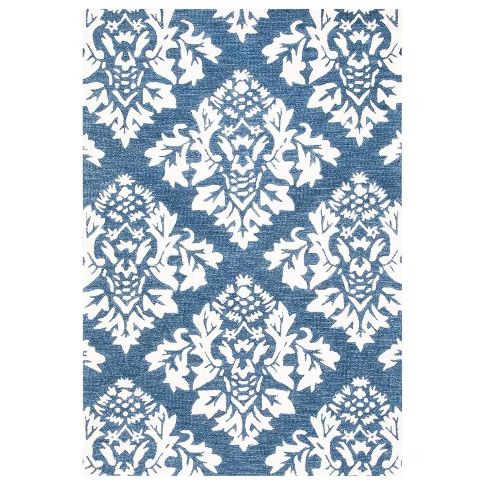 Safavieh Micro-Loop MLP221M 4' x 6' Blue and Ivory Area Rug