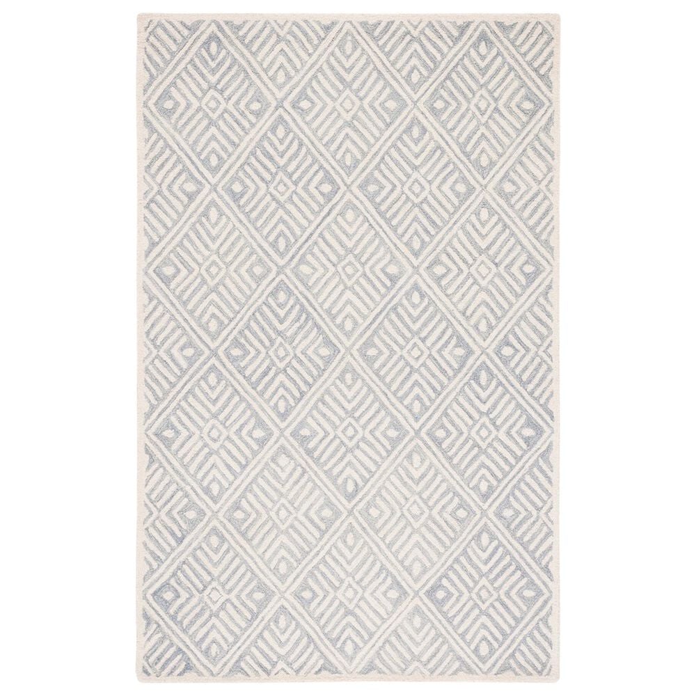 Safavieh Micro-Loop MLP262F 5' x 8' Gray and Ivory Area Rug