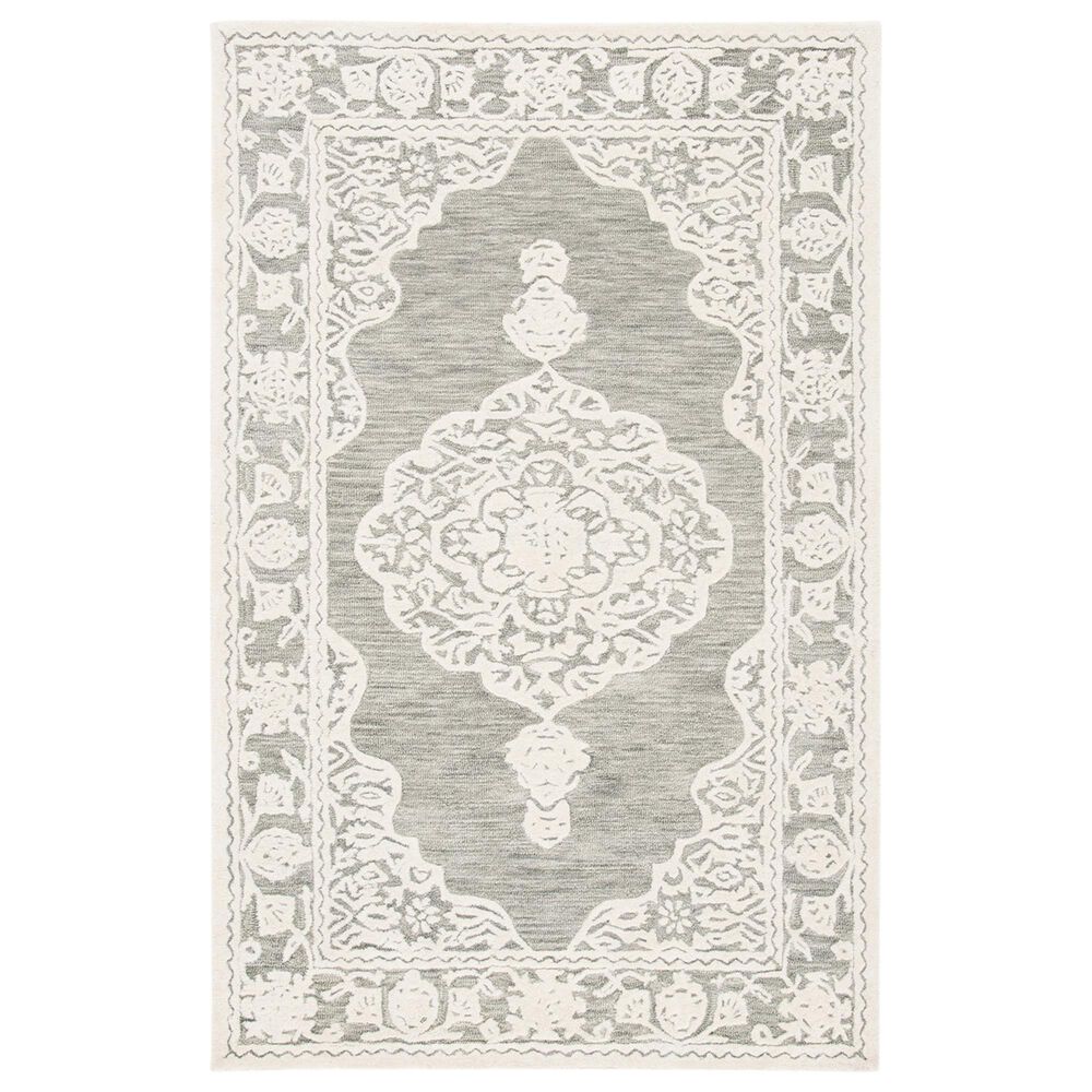 Safavieh Micro-Loop MLP275F 4' x 6' Gray and Ivory Area Rug