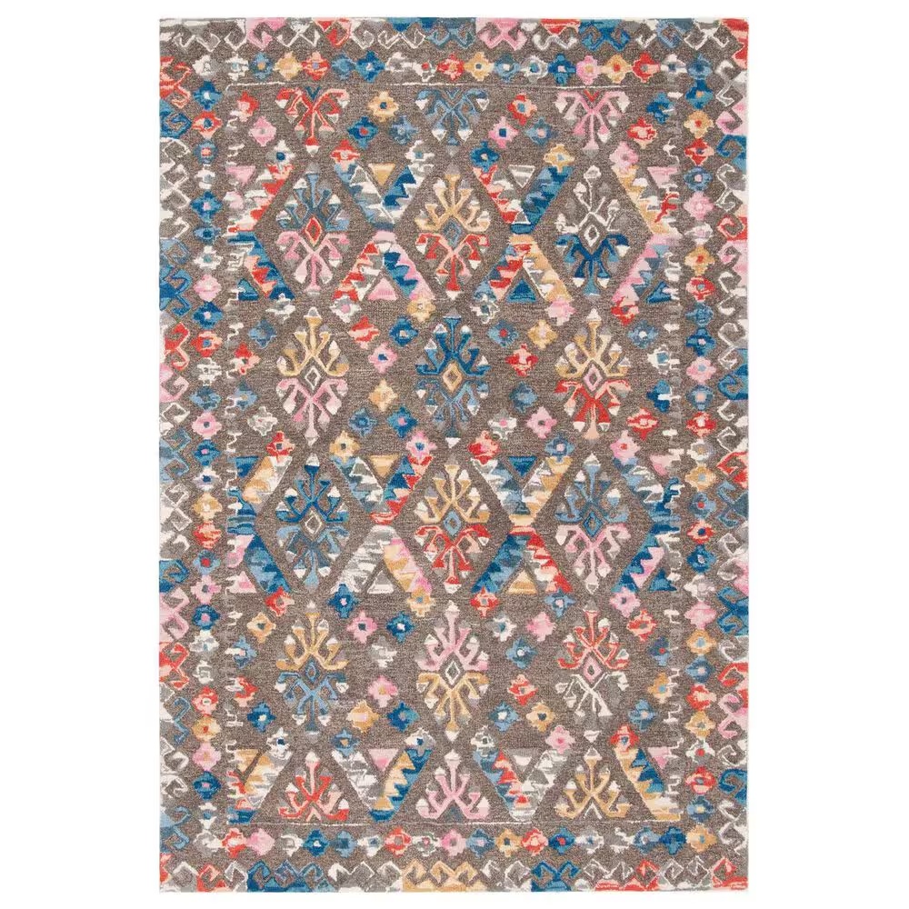 Safavieh Micro-Loop MLP351F 5' x 8' Gray and Blue Area Rug