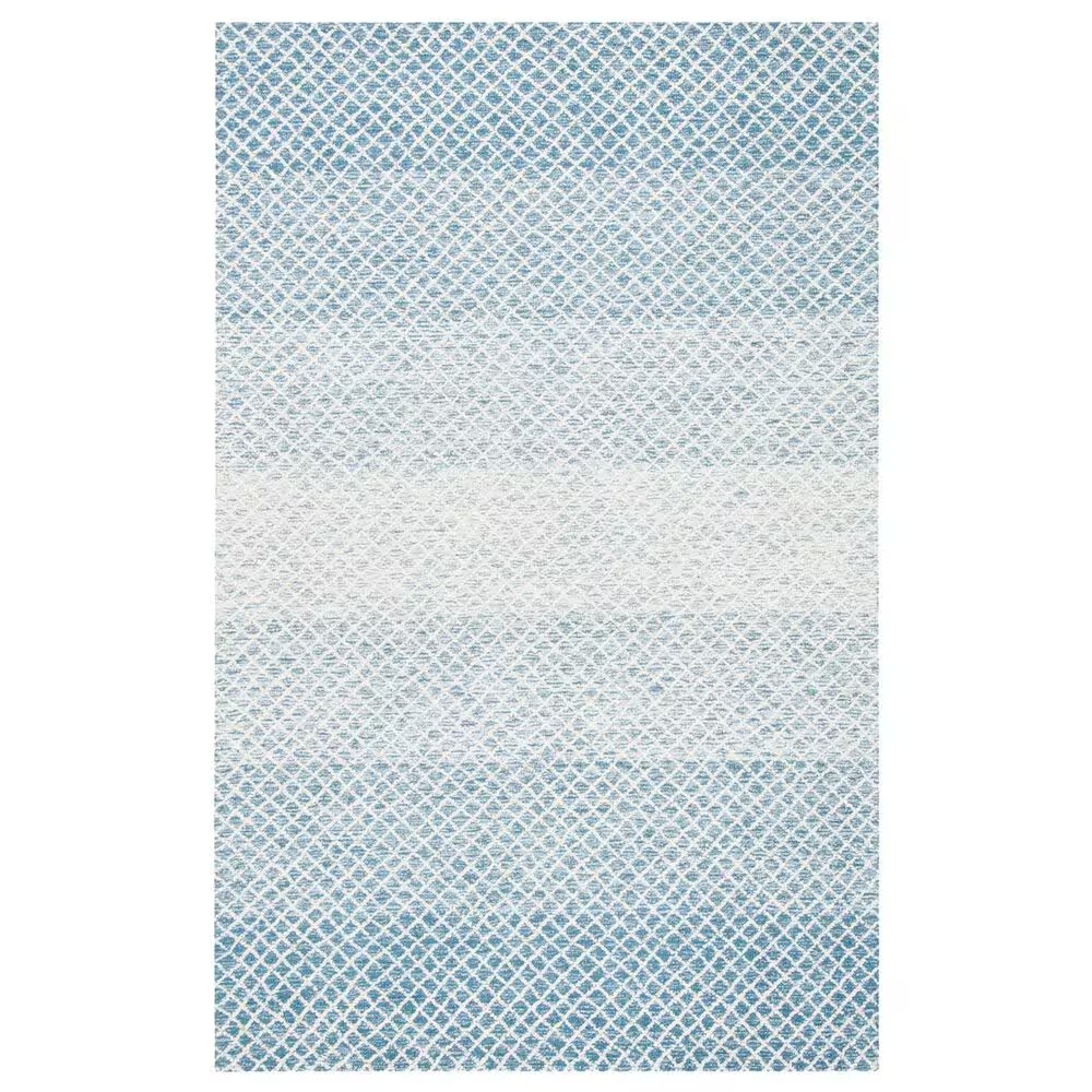 Safavieh Micro-Loop MLP353M 6' x 9' Blue and Ivory Area Rug