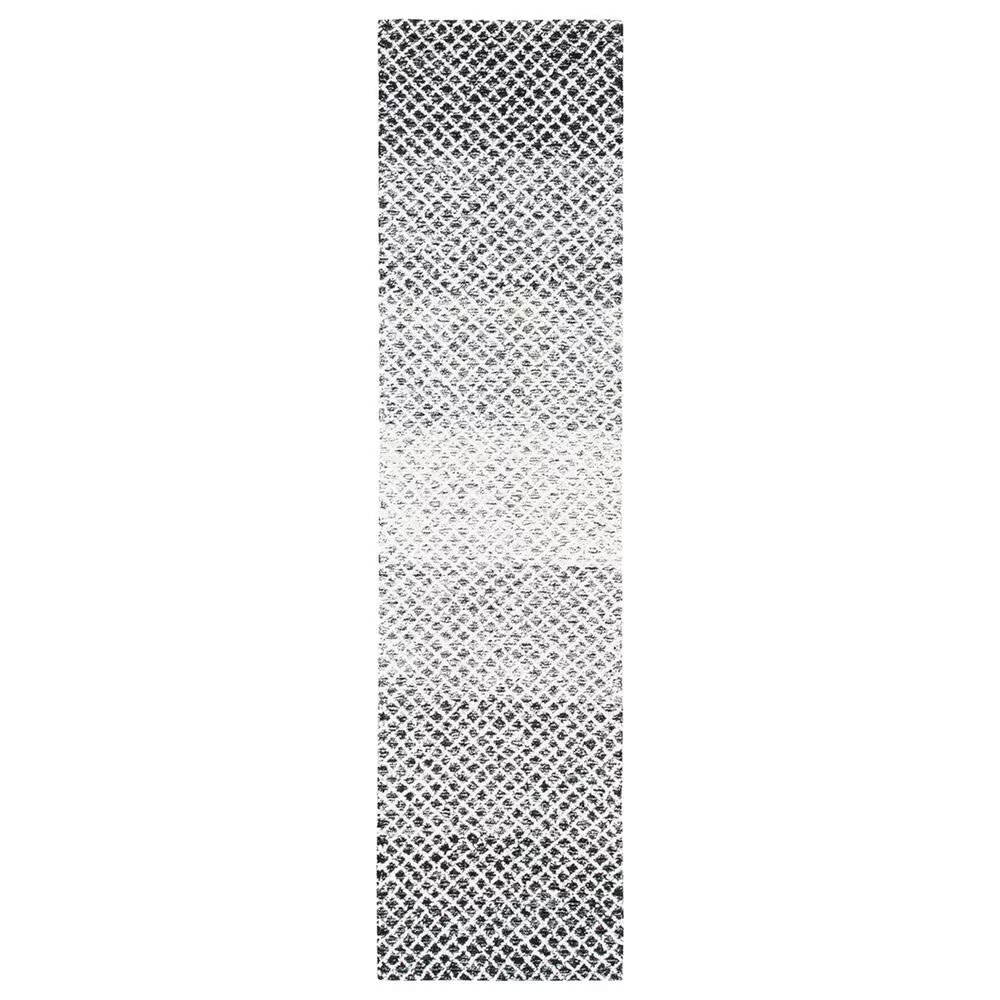 Safavieh Micro-Loop 2'3" x 9' Black and Ivory Runner