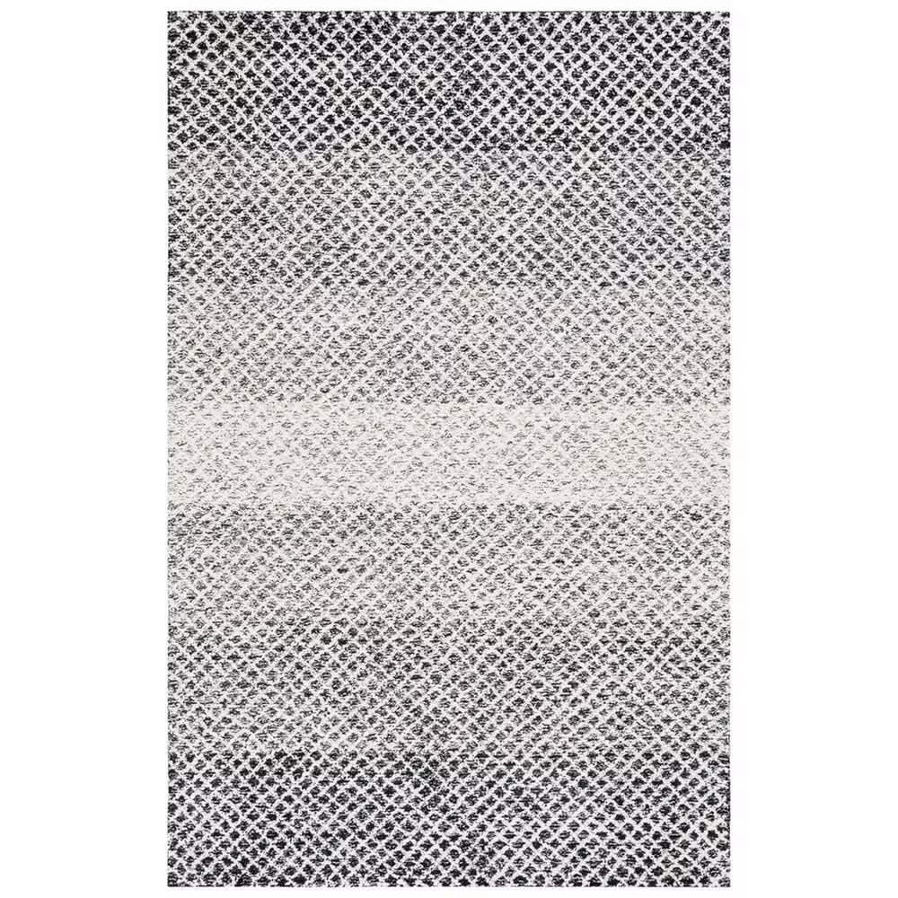 Safavieh Micro-Loop 6' x 9' Black and Ivory Area Rug