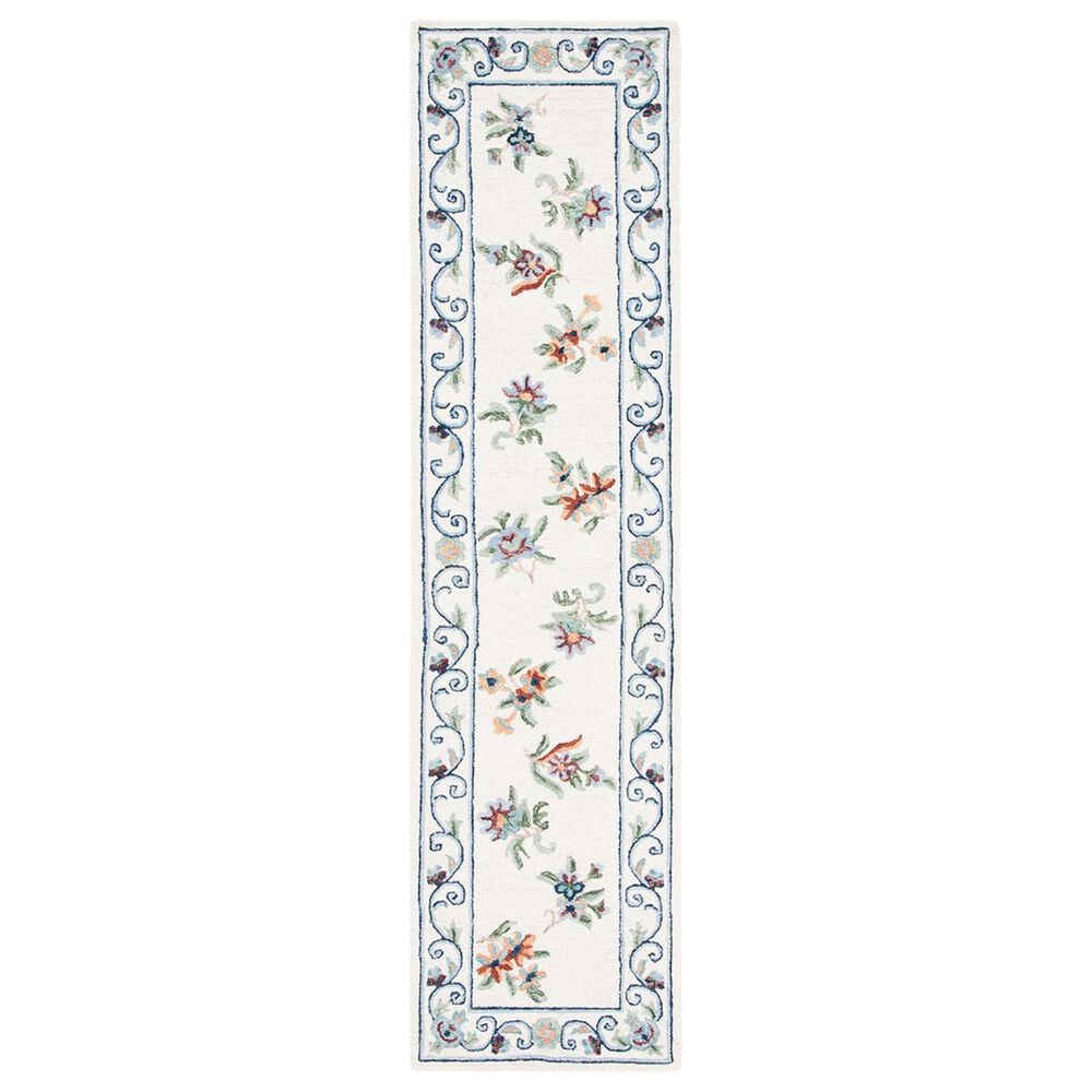 Safavieh Micro-Loop MLP376A 2'3" x 9' Ivory and Gray Runner