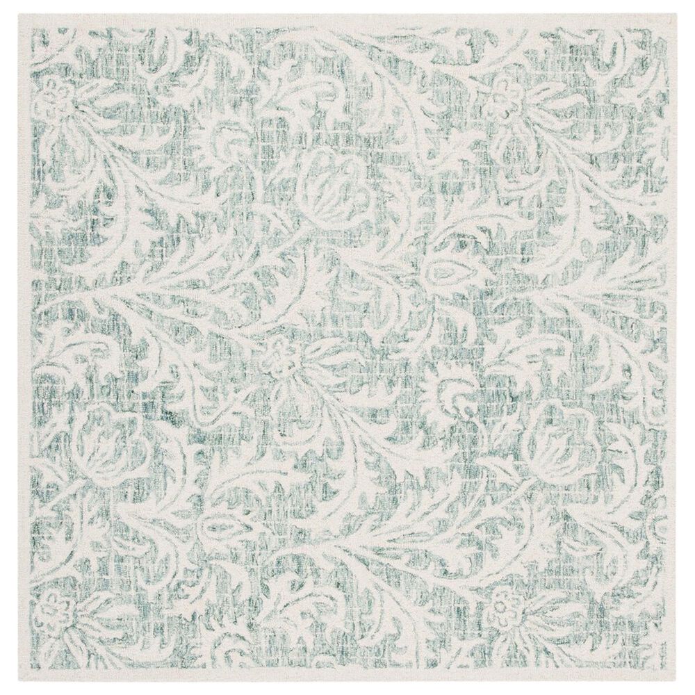 Safavieh Micro-Loop MLP379F 5' Square Gray and Ivory Area Rug