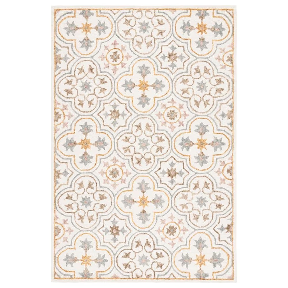 Safavieh Micro-Loop MLP381A 8' x 10' Ivory and Gray Area Rug