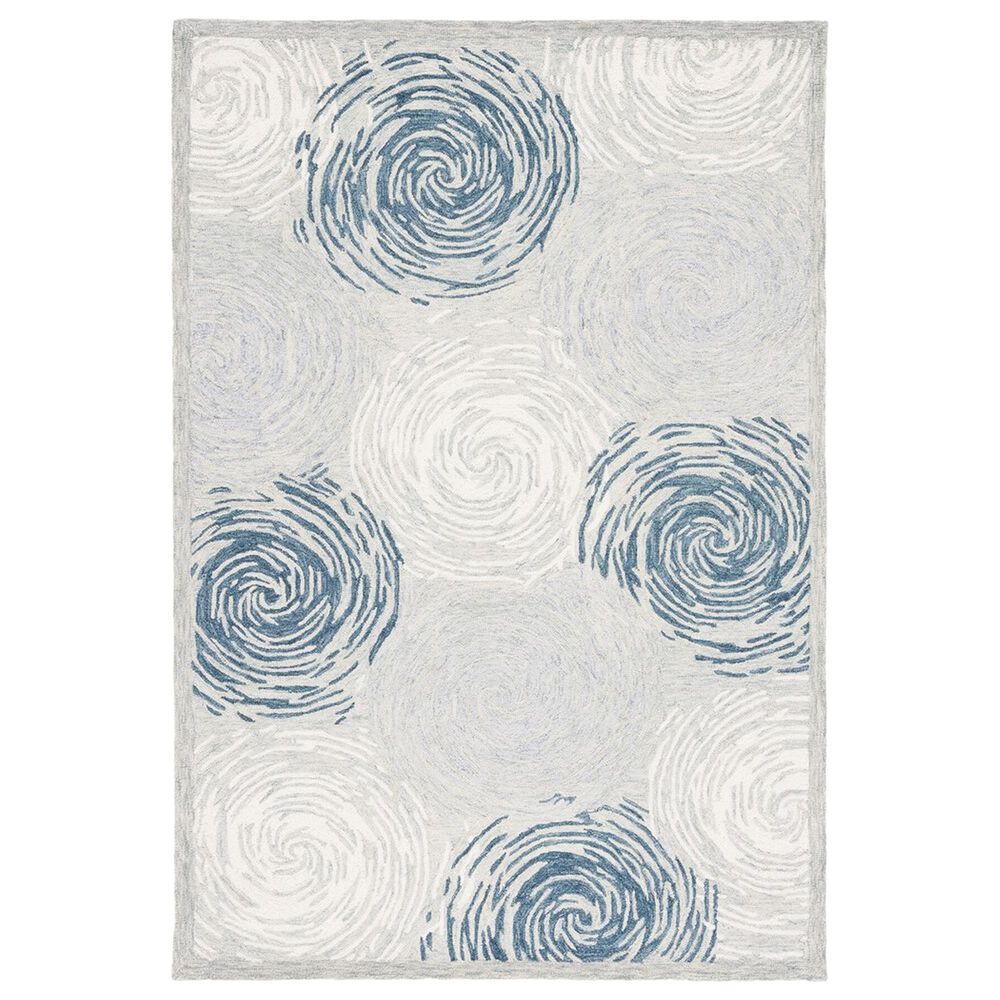 Safavieh Micro-Loop MLP382F 5' x 8' Gray and Ivory Area Rug