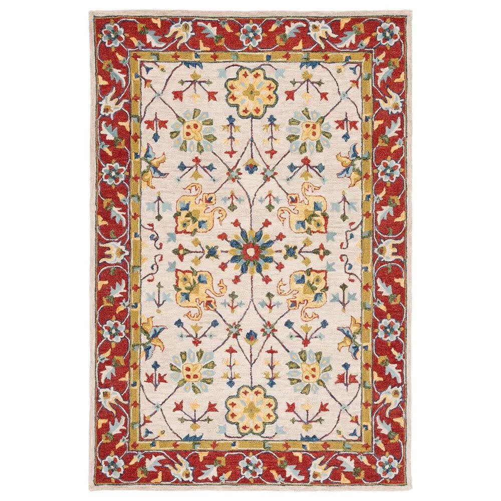 Safavieh Micro-Loop 4' x 6' Beige and Rust Area Rug