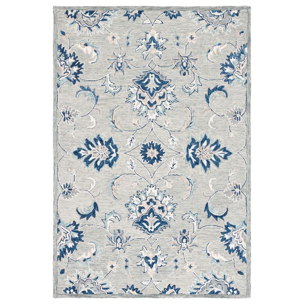 Safavieh Micro-Loop MLP387F 5' x 8' Gray and Blue Area Rug