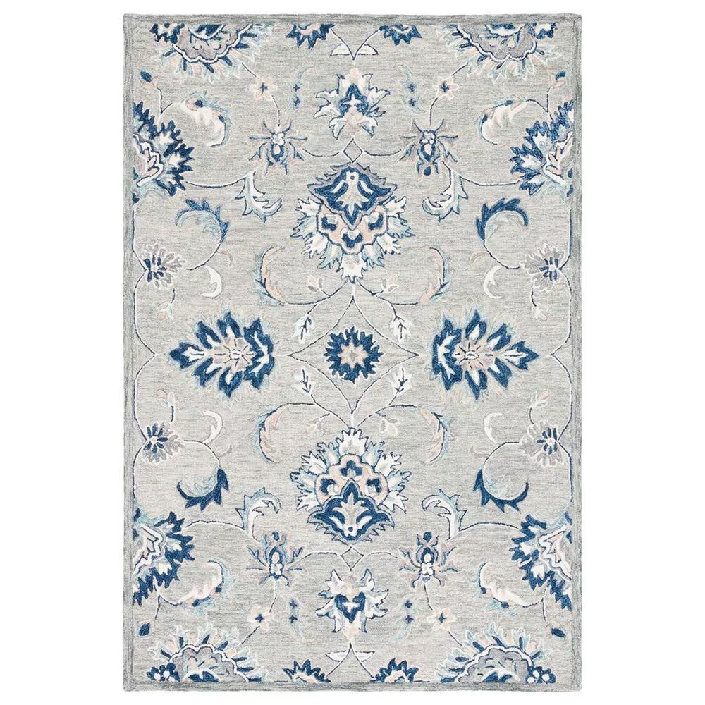 Safavieh Micro-Loop MLP387F 8' x 10' Gray and Blue Area Rug