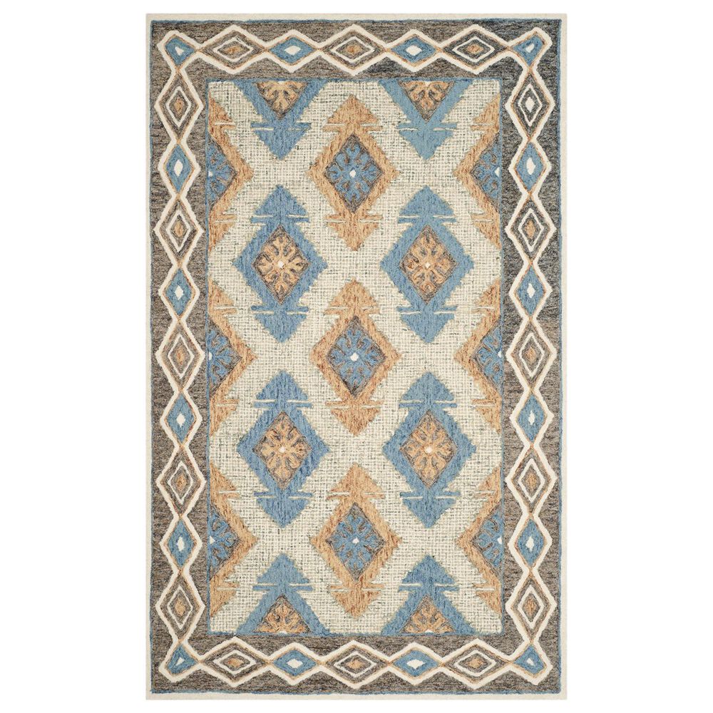 Safavieh Micro-Loop Southwestern 5' x 8' Blue and Beige Area Rug