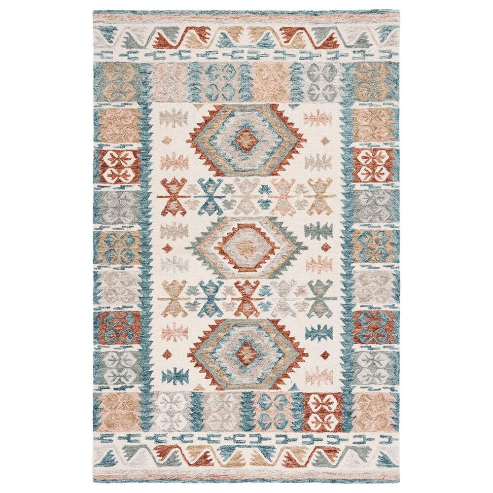 Safavieh Micro-Loop 4' x 6' Ivory and Blue Area Rug