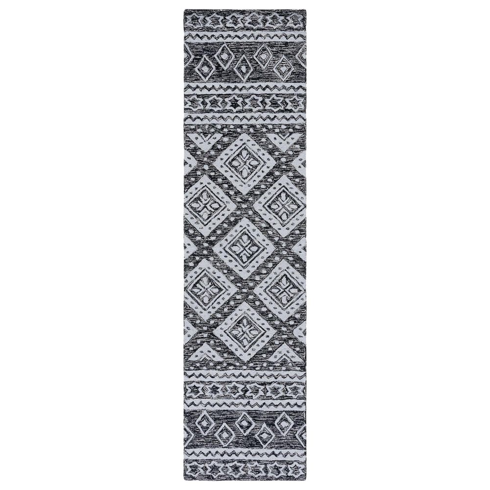 Safavieh Micro-Loop 2'3" x 9' Black and Gray Runner