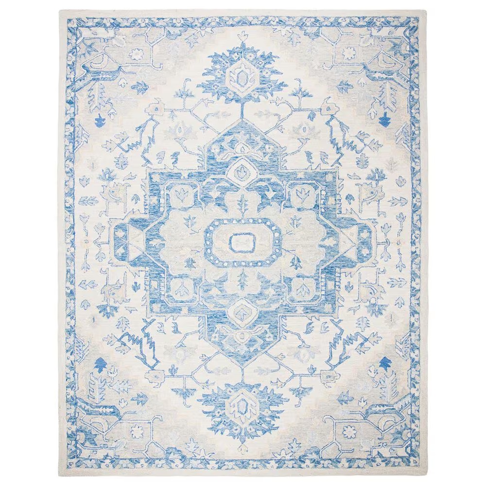 Safavieh Micro-Loop 11' x 15' Ivory and Blue Area Rug
