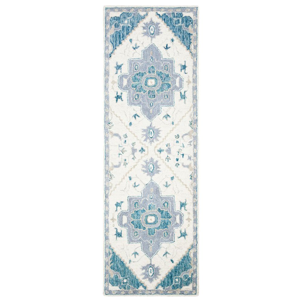 Safavieh Micro-Loop 2'3" x 7' Ivory and Navy Runner