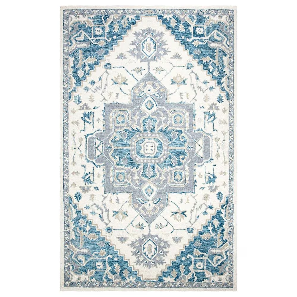 Safavieh Micro-Loop 5' x 8' Ivory and Navy Area Rug