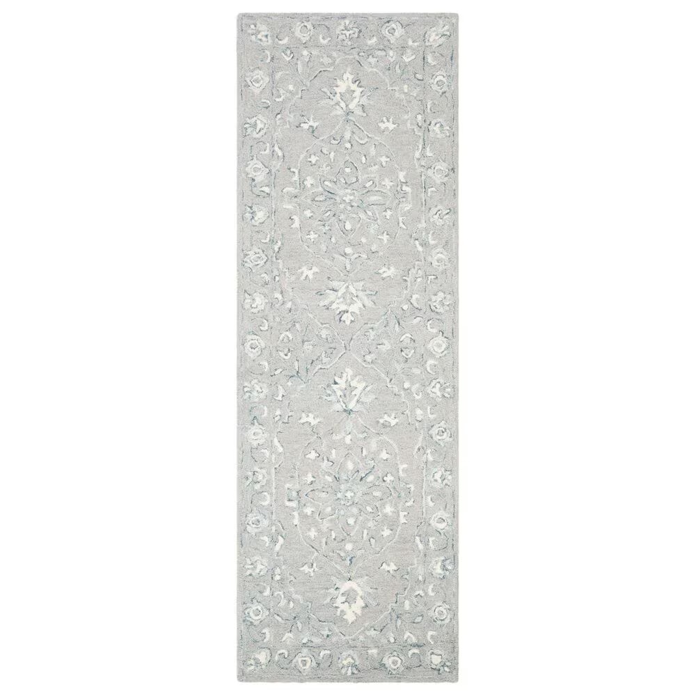 Safavieh Micro-Loop MLP504F 2'3" x 7' Light Grey and Ivory Runner