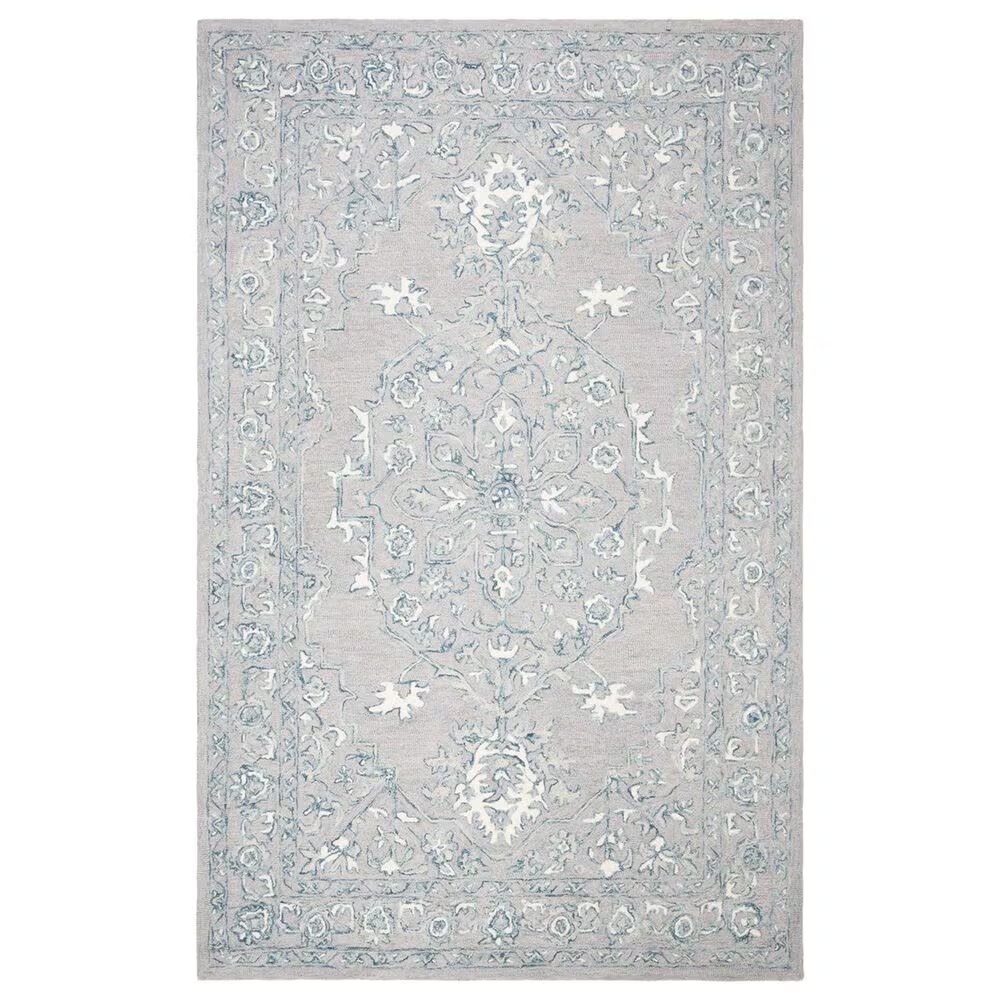 Safavieh Micro-Loop MLP504F 4' x 6' Light Grey and Ivory Area Rug