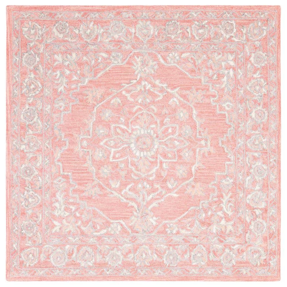 Safavieh Micro-Loop Oriental 3' Square Pink and Ivory Area Rug
