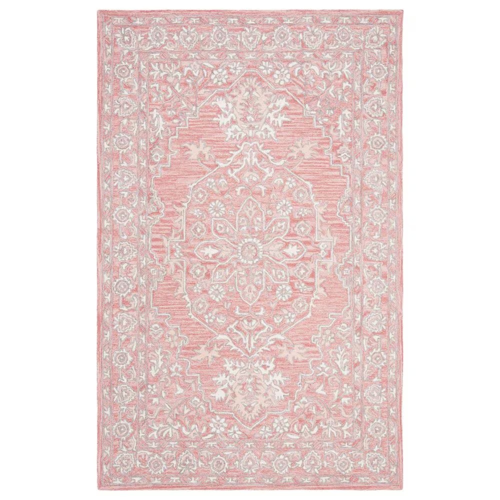 Safavieh Micro-Loop Oriental 5' x 8' Pink and Ivory Area Rug
