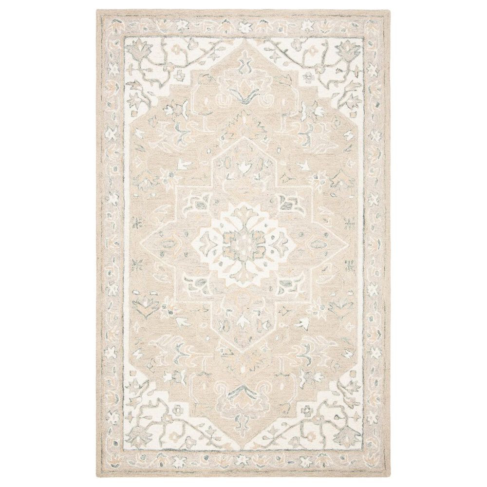 Safavieh Micro-Loop MLP505F 6' x 9' Light Grey and Ivory Area Rug