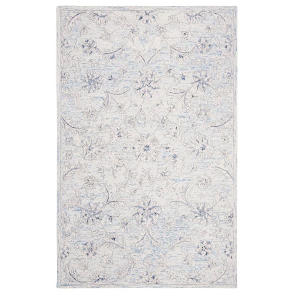 Safavieh Micro-Loop MLP506M 3' x 5' Light Blue and Ivory Area Rug