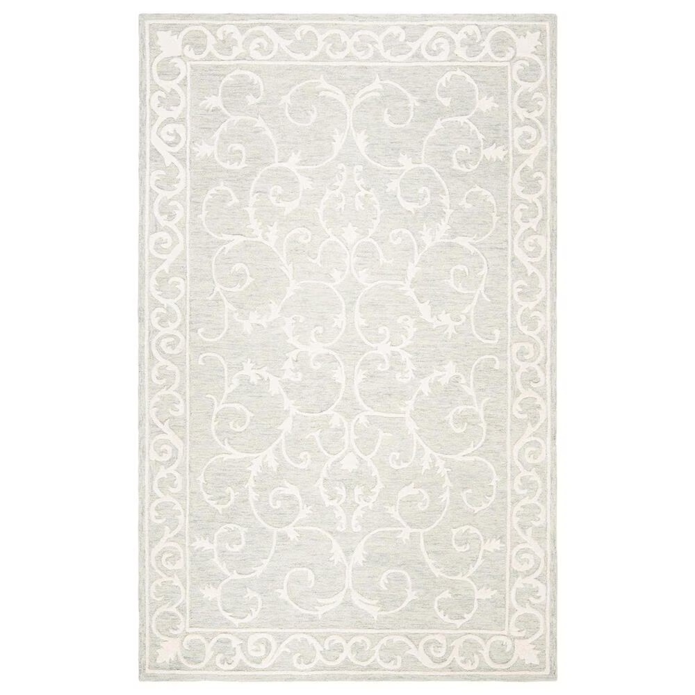 Safavieh Micro-Loop MLP507F 3' x 5' Light Grey and Ivory Area Rug