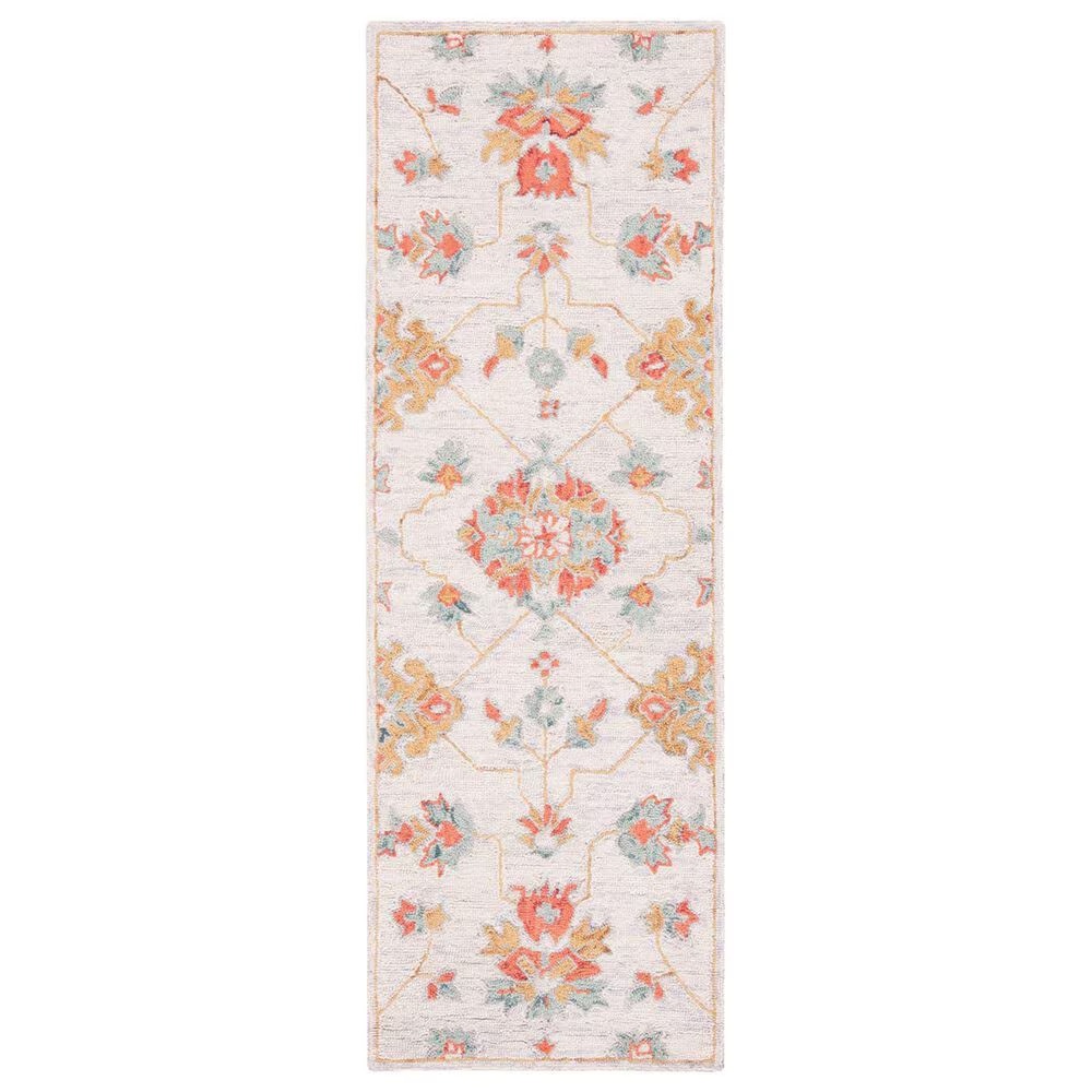 Safavieh Micro-Loop 2'3" x 7' Silver and Red Runner