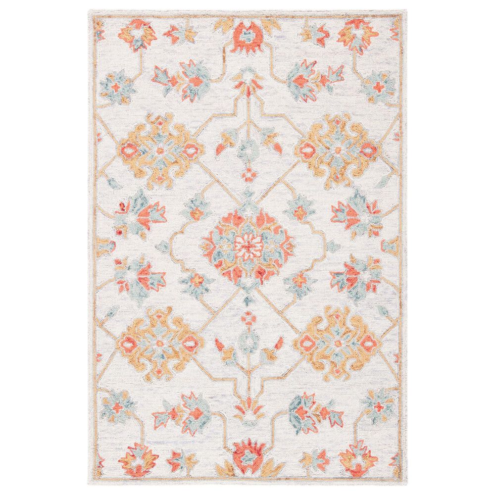 Safavieh Micro-Loop 4' x 6' Silver and Red Area Rug