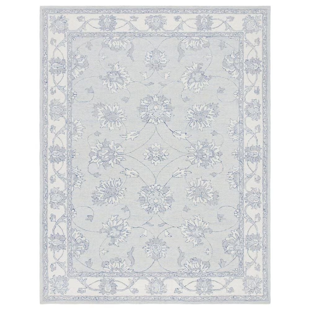 Safavieh Micro-Loop Traditional 10' x 14' Light Blue and Ivory Area Rug