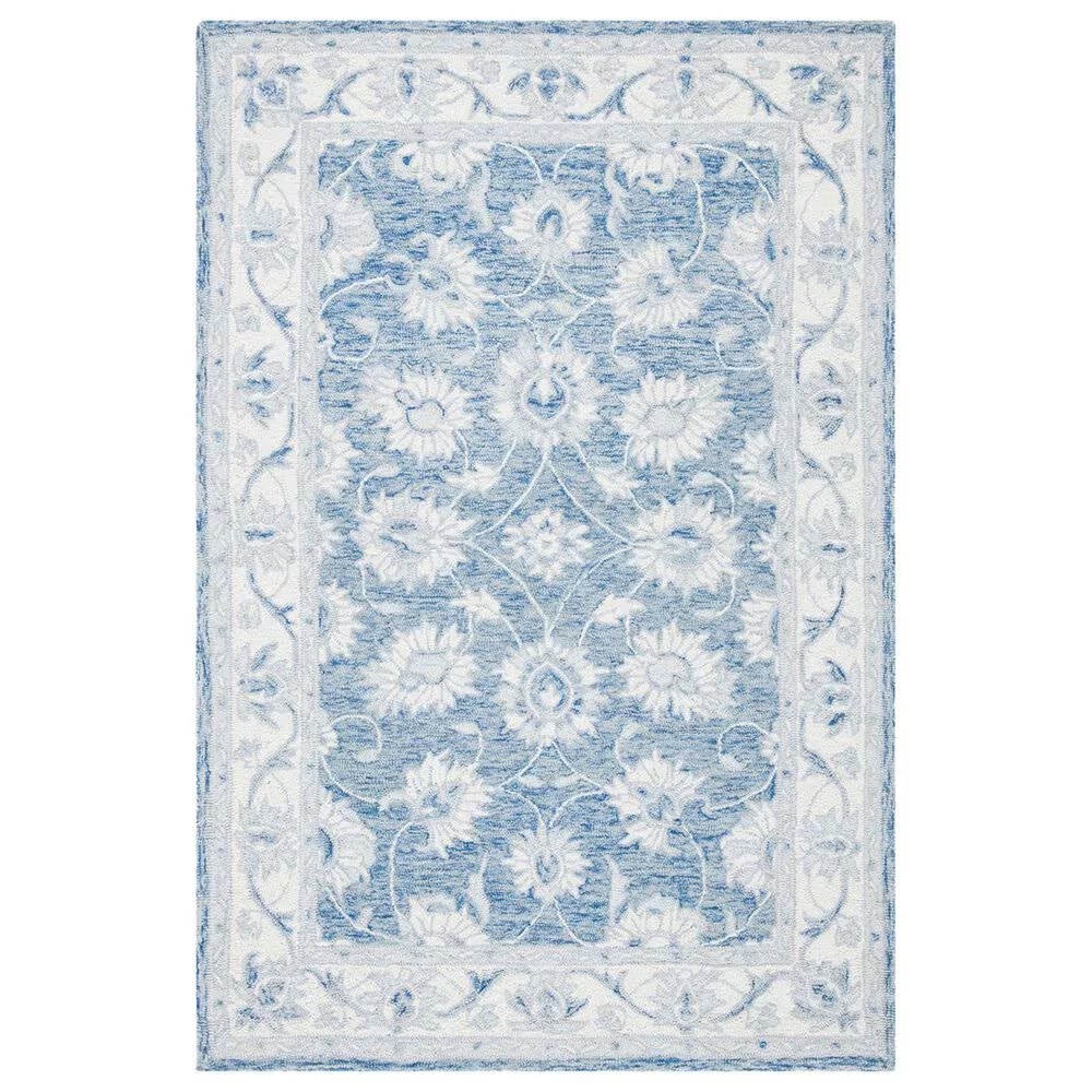 Safavieh Micro-Loop MLP536M 3' x 5' Blue and Ivory Area Rug