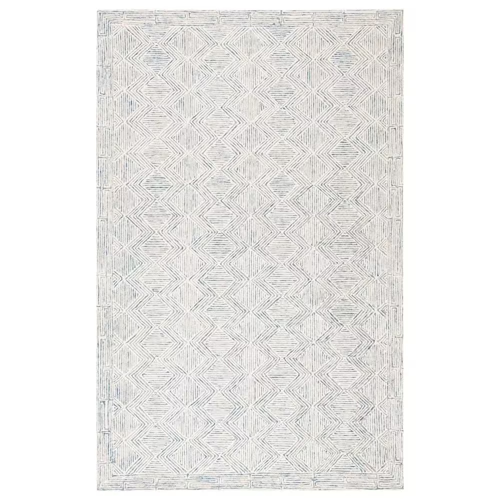 Safavieh Micro-Loop MLP538M 5' x 8' Blue and Ivory Area Rug